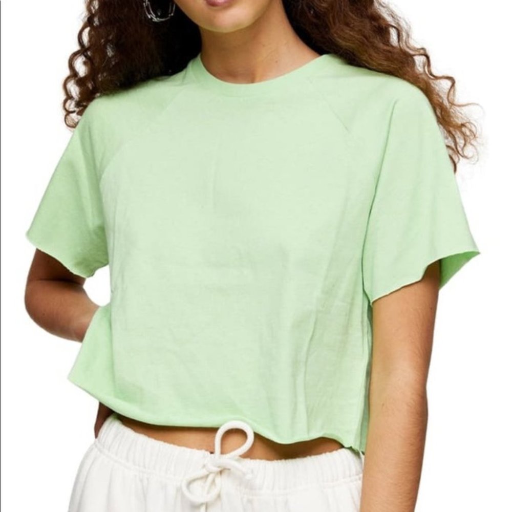 Topshop Raglan Crop T-Shirt